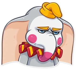 😠 1bb2a43b Dumbo ゾウ, 漫画, 悲しい, ディズニー, ダンボ telegram sticker