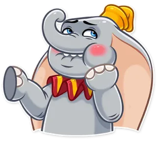 😊 2e8ade58 Dumbo ダンボ, 象, アニメ, かわいい, ディズニー, 空飛ぶ telegram sticker