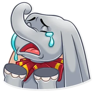 😭 74a8371a Dumbo 象, 泣く, 悲しい, 漫画, 動物 telegram sticker