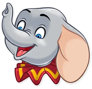 😃 e850708a Dumbo 象, 漫画, ディズニー, かわいい, 動物 telegram sticker