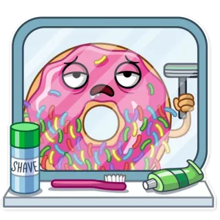 Donut and Coffee whatsapp stickers