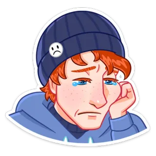 😢 82102a98 traurig, weinend, melancholisch, verärgert, emotional, gefühlvoll, figur, cartoon telegram sticker