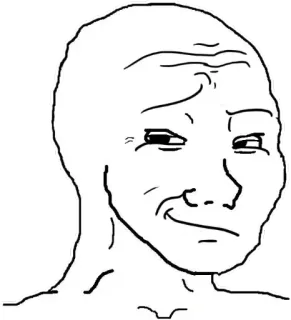 😏 98640e73 ミーム, 顔, 悲しい, インターネット, 気持ち telegram sticker