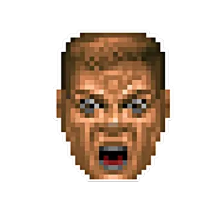 😳 ef38dbff Doomguy Doom Doom, Jogo, Retro, Pixel, Shooter telegram sticker