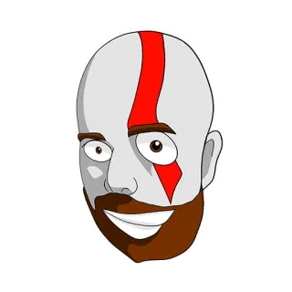 🤪 2e299cb0 Kratos God of War วิดีโอเกม, ตัวละคร, เครโทส, God of War, สติกเกอร์ telegram sticker
