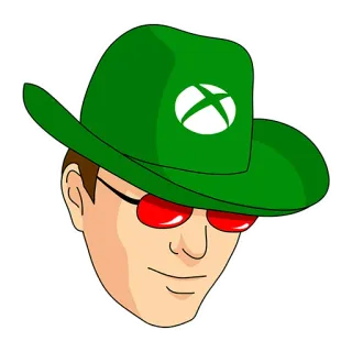 😎 6899a5e0 xbox, คาวบอย, เกมเมอร์, หมวก, แว่นกันแดด telegram sticker