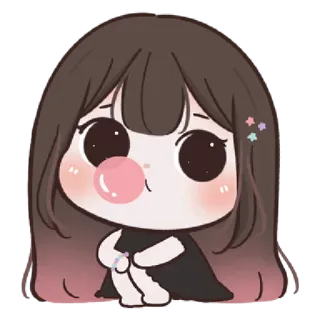 🌈 bd4c9364 คาวาอิ, น่ารัก, สาวอนิเมะ, หมากฝรั่ง, สติกเกอร์, การ์ตูน whatsapp sticker