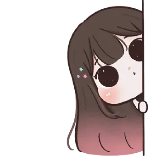 🌈 c06951a7 การ์ตูน, เด็กผู้หญิง, น่ารัก, อนิเมะ, แอบมอง, คาวาอิ whatsapp sticker