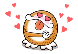 😍 0f5c21c9 cartoon, character, hearts, love, happy, sticker, cute telegram sticker