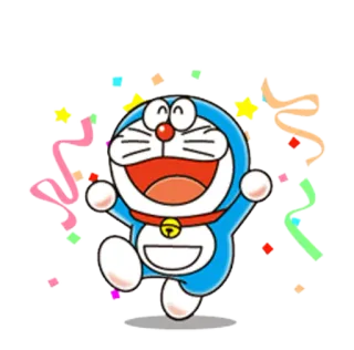 💃 1eeff47c Doraemon Doraemon, cartoon, celebration, anime, kawaii, cute, animation telegram sticker