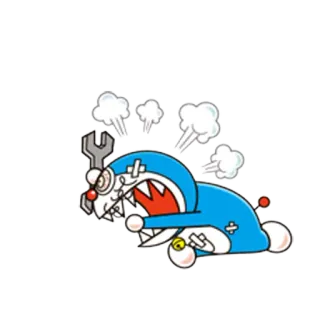 😡 4a85e373 Doraemon doraemon, anime, robot, cat, cartoon telegram sticker