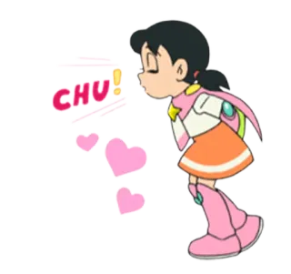 😘 4fb0f345 CHU! kiss, love, hearts, cartoon, blowing kiss, chu, anime telegram sticker