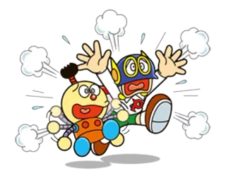 🏃 d15d90be cartoon, anime, shock, surprise, running, character, digital art telegram sticker