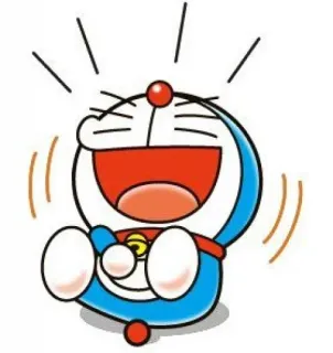 😂 05a0bfc1 Doraemon doraemon, cartone animato, felice, gioioso, gatto, anime whatsapp sticker