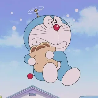 😳 40e446f0 Doraemon doraemon, anime, cartone animato, robot, gatto whatsapp sticker