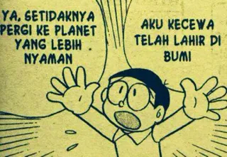 😔 6f08232a Doraemon YA, SETIDAKNYA
PERGI KE PLANET
YANG LEBIH.
NYAMAN
AKU KECEWA
TELAH LAHIR DI
BUMI doraemon, anime, cartoon, planet, disappointed telegram sticker