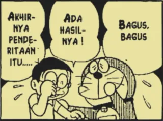 😭 d5513399 Doraemon AKHIRNYA PENDERITAAN ITU.....
ADA HASIL-NYA !
BAGUS, BAGUS doraemon, anime, manga, cartoon telegram sticker