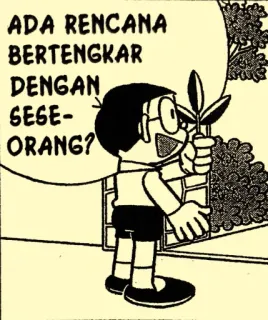 😈 fbf986c0 ADA RENCANA BERTENGKAR DENGAN SESEORANG? Cartoon, Comic, Manga, Nobita, Doraemon, Pflanze, Indonesien telegram sticker