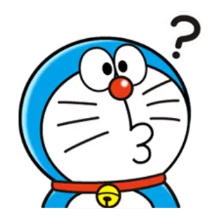 ❓ 687b2163 Doraemon doraemon, anime, cartoni animati, domanda, pensando telegram sticker