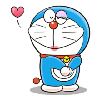 ❤️ 81243844 Doraemon doraemon, anime, cartone animato, gatto, robot, cuore telegram sticker