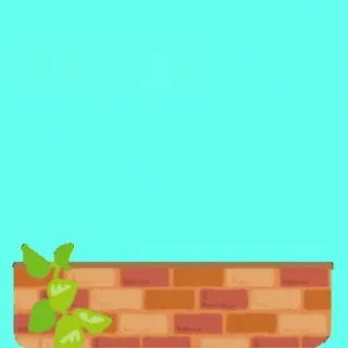 🌃 5173c648 Pflanze, Ziegelmauer telegram sticker