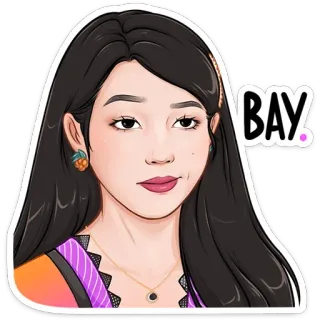 🤩 45f315e1 BAY. 女性, ポートレート, 漫画, アジア人, 美, 髪, 湾 telegram sticker