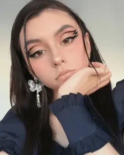 😕 ebcc1a28 woman, portrait, makeup, earrings, face, beauty telegram sticker