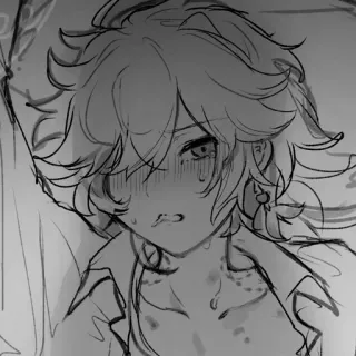 ❤️ 031c5882 动漫, 漫画, 艺术作品, 草图, 插画, 男性, 性感 telegram sticker