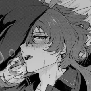 😁 23ed9819 动漫, 哭, 汗, 男性, 粉丝作品, 眼泪 telegram sticker