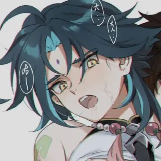 😫 2b29cde0 Xiao Genshin Impact 魈, 原神, 动漫, 游戏角色, 同人作品 telegram sticker