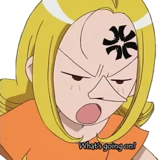 😒 a9b9e066 What's going on? 动漫, 困惑, 问题, 沮丧 telegram sticker