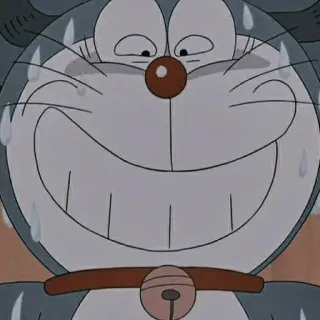 💖 02ad5d55 Doraemon Doraemon, Kreskówka, Anime, Kot, Pocenie się telegram sticker