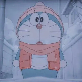 💖 2b1d09ba Doraemon Doraemon, Anime, Zima, Kreskówka, Śnieg telegram sticker