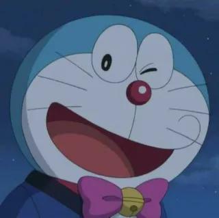 💖 484c572b Doraemon Kreskówka, Anime, Kot, Robot, Doraemon, Niebieski, Słodki telegram sticker