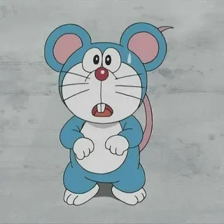 💖 9c20fc2e Doraemon Doraemon, anime, kreskówka, mysz, przestraszony telegram sticker