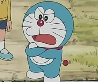 💖 bbac8ca5 Doraemon Doraemon, Kreskówka, Anime, Postać, Kot, Robot, Zły telegram sticker