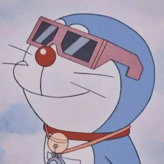 💖 d9ec3928 Doraemon doraemon, kreskówka, anime, robot, kot, okulary, niebieski telegram sticker