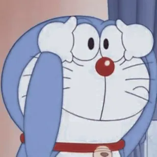 💖 f24a8795 Doraemon Doraemon, Kreskówka, Anime, Środkowy palec telegram sticker