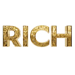 ⭐️ 353573f2 RICH riche, or, richesse, luxe, argent telegram sticker