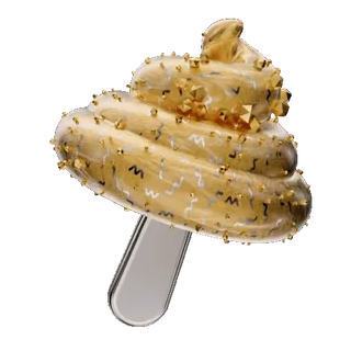 💩 612a333a glace, doré, dessert, sucré, friandise telegram sticker