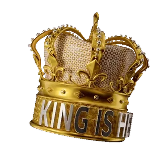 🤴 e6d3ebac KING IS HE couronne, roi, royauté, or, bijoux telegram sticker