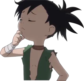 🤔 d35a74c6 动漫, 男孩, 思考, 角色 telegram sticker