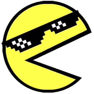 😎 d8f87eb5 Pac-Man Pac-Man, Lunettes pixel, Deal with it, Gaming, Arcade, Nostalgie telegram sticker