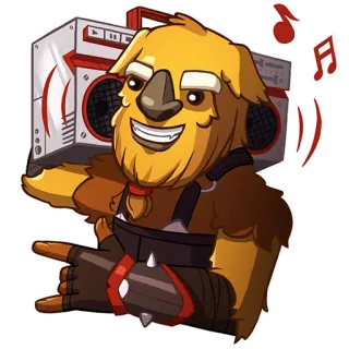 🎧 b876e1ec monstruo, música, diversión, dibujos animados, fiesta telegram sticker