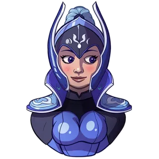 ☺️ eeda838a Luna Dota 2 juego, dota2, luna, armadura, personaje telegram sticker