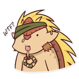 😳 4483183e WTF? Cartone animato, Personaggio, Animale, Divertente, Espressione whatsapp sticker