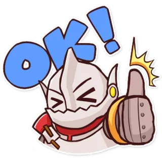 👍 eca07360 OK! ok, approvazione, pollice in su, accordo whatsapp sticker