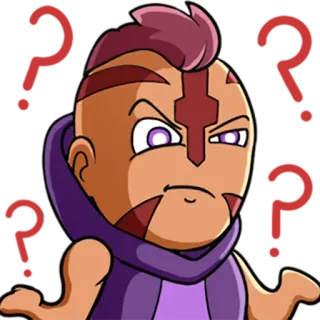 🤨 11697892 스티커, 만화, 캐릭터, 보라색, 화난 telegram sticker