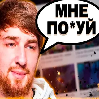 🫤 4ba48855 МНЕ ПО*УЙ rosyjski, obraźliwe, mem whatsapp sticker