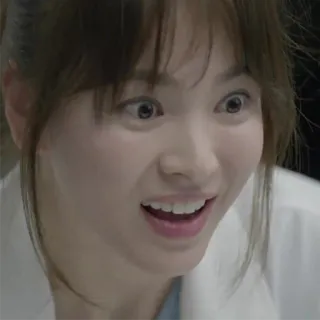 😅 703f76b2 韩语, 女人, 脸, 搞笑, 兴奋, 惊讶 telegram sticker